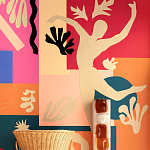 Обои ручная роспись в стиле Арт-деко Jazz Original colourway on painted silk with embroidery варинант исполнения - 4 | Loft Concept в Челябинске