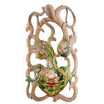 Маска деревянная резная расписная Tropical Paradise варинант исполнения - 1 | Loft Concept в Челябинске