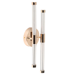 Бра с круглым основанием золотого цвета и двумя вертикальными плафонами Hex Scaffold варинант исполнения - 1 | Loft Concept в Челябинске