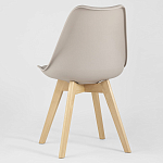 Стул с основой из пластика и мягким сиденьем Arvika Beige варинант исполнения - 5 | Loft Concept в Челябинске