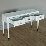 Дизайнерский Письменный стол Elsa Dreams White с тремя ящиками варинант исполнения - 4 | Loft Concept в Челябинске
