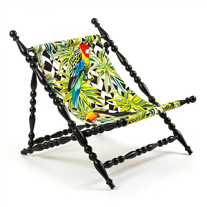 Стул Seletti Heritage Foldable Deckchair Parrots