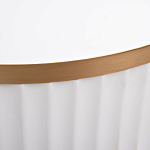 Консоль с ящиком белая с золотом Textured White Console with Gold варинант исполнения - 3 | Loft Concept в Челябинске