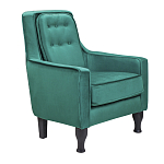Кресло с мягкой обивкой из велюра на 4-х ножках из массива березы Scarlett Armchair green варинант исполнения - 1 | Loft Concept в Челябинске