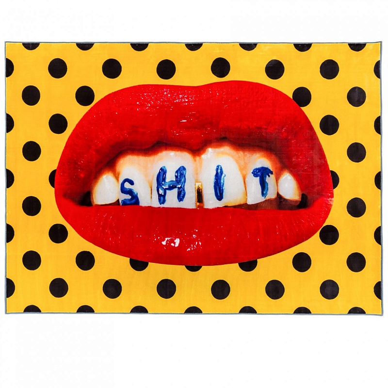 Ковер Seletti Rectangular Rug Teeth Желтый Ковер Seletti Rectangular Rug Teeth Желтый в Челябинске | Loft Concept