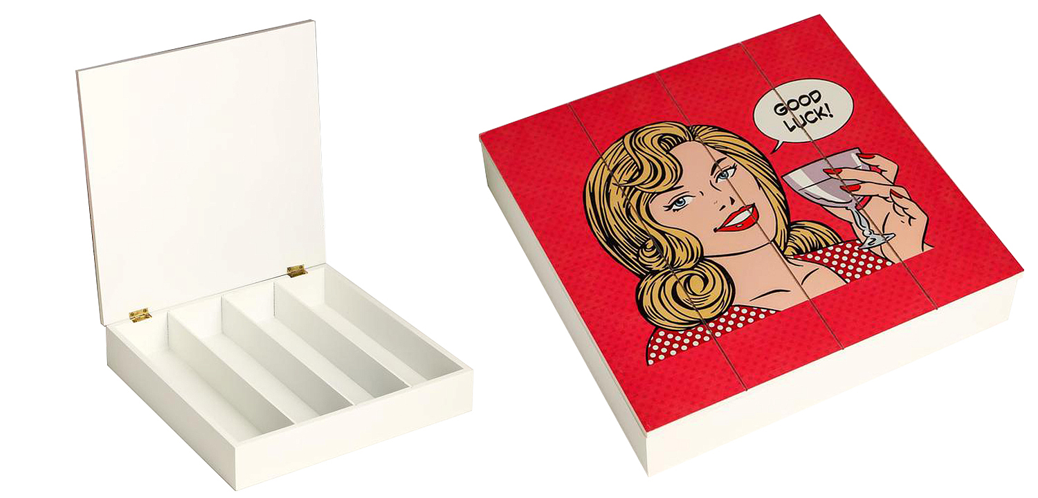 Шкатулка Pop Art Girl red Шкатулка Pop Art Girl red - Loft-Concept в Челябинске