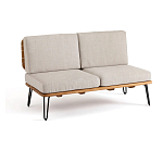 Двухместный диван из акации без подлоконтиков Amra варинант исполнения - 1 | Loft Concept в Челябинске