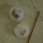 Круглая подставка под благовония из эпоксидной смолы с цветами белая Epoxy Resin Flowers Incense Stand White варинант исполнения - 4 | Loft Concept в Челябинске