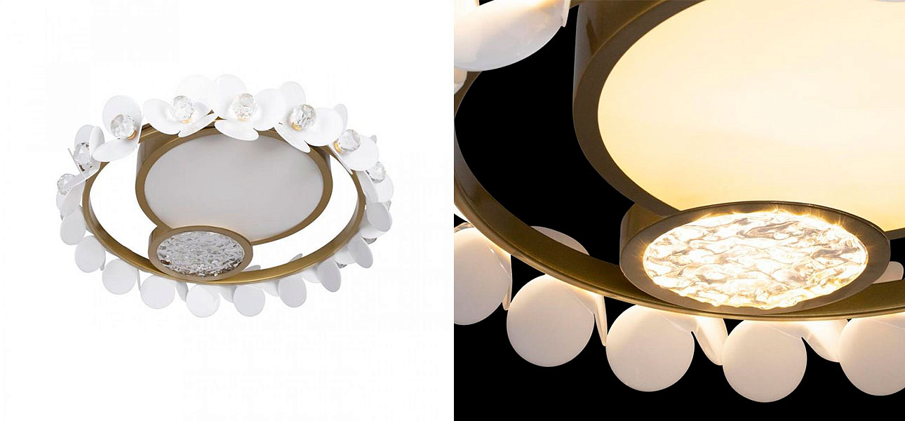 Потолочный светильник Белые Цветы White Flowers Ceiling lamp D 46 Потолочный светильник Белые Цветы White Flowers Ceiling lamp D 46 - Loft-Concept в Челябинске