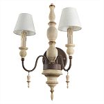 Бра с двумя конусовидными белыми тканевыми абажурами Terrain варинант исполнения - 3 | Loft Concept в Челябинске