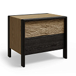 Тумба 2 ящика с подсветкой на рельефном фасаде Warm Industrial варинант исполнения - 2 | Loft Concept в Челябинске