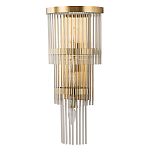 Бра с золотистым основанием и прозрачными трубками Nembus варинант исполнения - 1 | Loft Concept в Челябинске