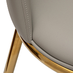 Стул бежевый из экокожи на золотых ножках Attribute of Elegance варинант исполнения - 2 | Loft Concept в Челябинске