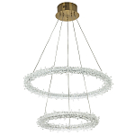 Многоярусная кольцевая люстра с хрустальным декором Gilbertine Crystals Two Rings Chandelier варинант исполнения - 2 | Loft Concept в Челябинске