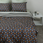 Постельное белье из сатина с принтом треугольники 150х200 см Triangular Dreams варинант исполнения - 8 | Loft Concept в Челябинске