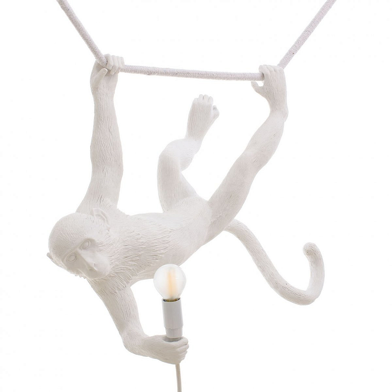 Подвесной светильник Seletti The Monkey Lamp Swing White Белый Подвесной светильник Seletti The Monkey Lamp Swing White Белый в Челябинске | Loft Concept