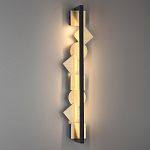 Бра вертикальное черного цвета с золотыми кругами и квадратами Gravyura варинант исполнения - 5 | Loft Concept в Челябинске