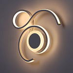 Бра белого цвета с изогнутыми световыми линиями и круглым основанием Luke Lampco Tracer Lamp варинант исполнения - 4 | Loft Concept в Челябинске