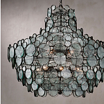 Люстра с каскадом из круглых прозрачных декоративных элементов Harmony of Light варинант исполнения - 2 | Loft Concept в Челябинске