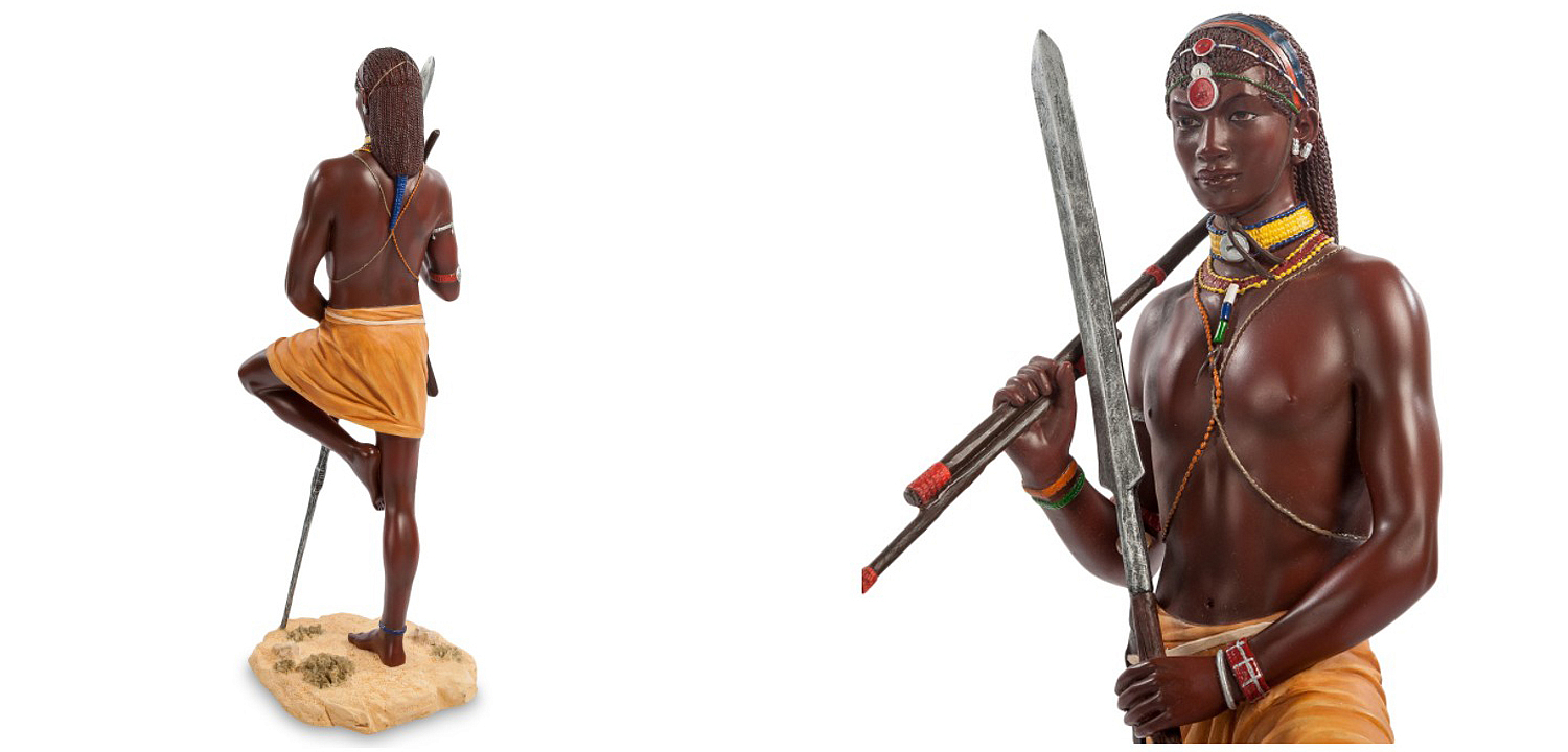 Статуэтка Tribal warrior Masai Статуэтка Tribal warrior Masai - Loft-Concept в Челябинске