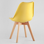 Стул с основой из пластика и мягким сиденьем Arvika Yellow варинант исполнения - 5 | Loft Concept в Челябинске