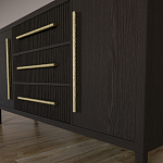 Буфет Primo с тремя ящиками и двумя фасадами Темный орех варинант исполнения - 8 | Loft Concept в Челябинске