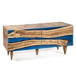 Стильный Буфет лофт 4 двери Cabinet Crimson River фасад эпоксидная смола  варинант исполнения - 2 | Loft Concept в Челябинске