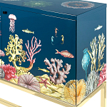 Буфет ручная роспись в морском стиле Cabinet Fondo Marino  варинант исполнения - 2 | Loft Concept в Челябинске