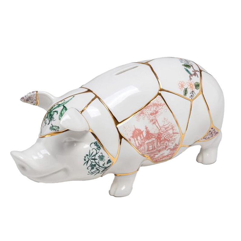 Копилка Seletti Piggy Белый Золотой Зеленый Розовый в Челябинске | Loft Concept 