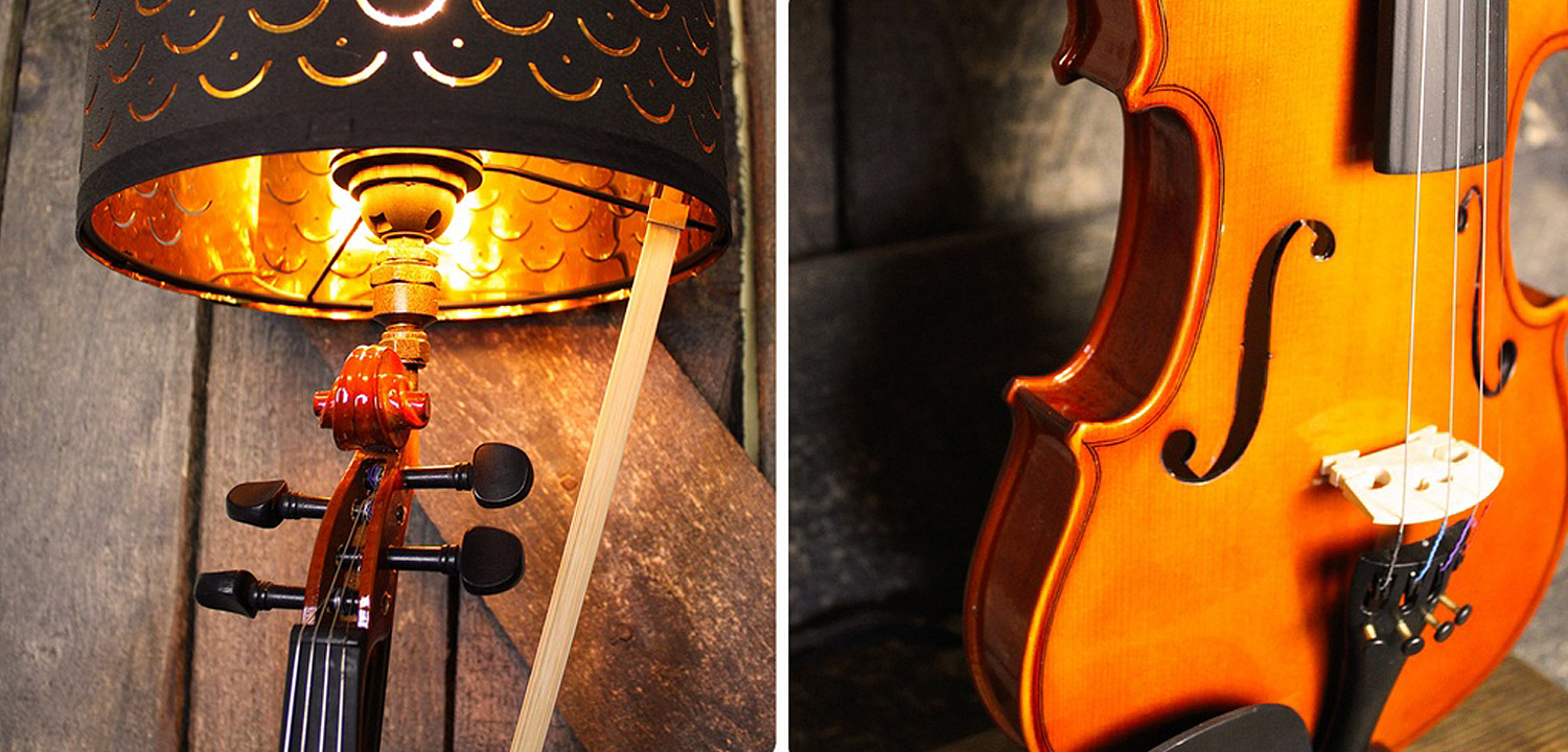 Настольная лампа Violin brown Настольная лампа Violin brown - Loft-Concept в Челябинске