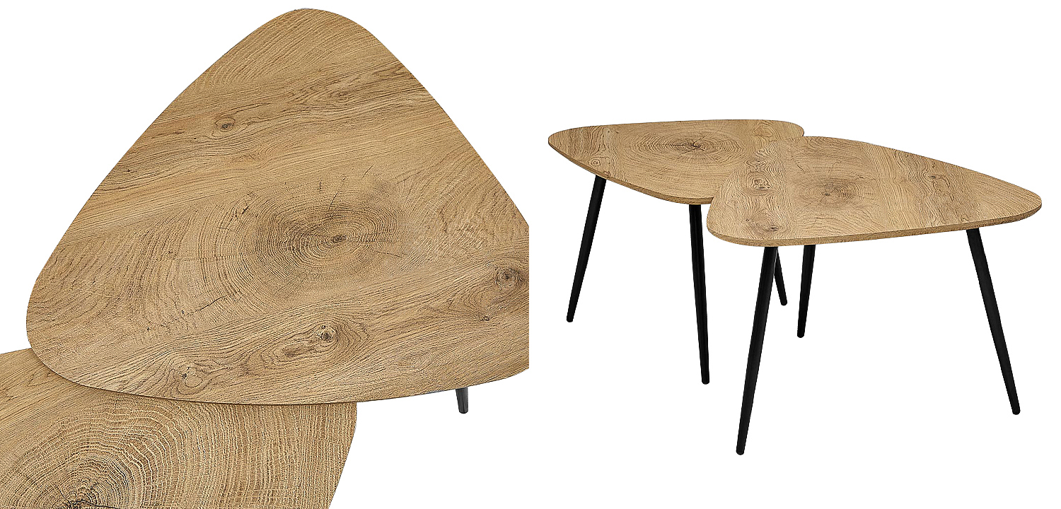Комплект кофейных столиков треугольной формы Axl Coffee Table Комплект кофейных столиков треугольной формы Axl Coffee Table - Loft-Concept в Челябинске