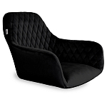 Стул с мягкой черной обивкой из велюра и подъемно-поворотным механизмом на колесиках Harper Black варинант исполнения - 2 | Loft Concept в Челябинске