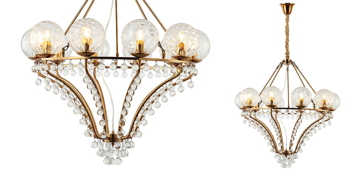 Люстра Melaine Chandelier gold Люстра Melaine Chandelier gold - Loft-Concept в Челябинске