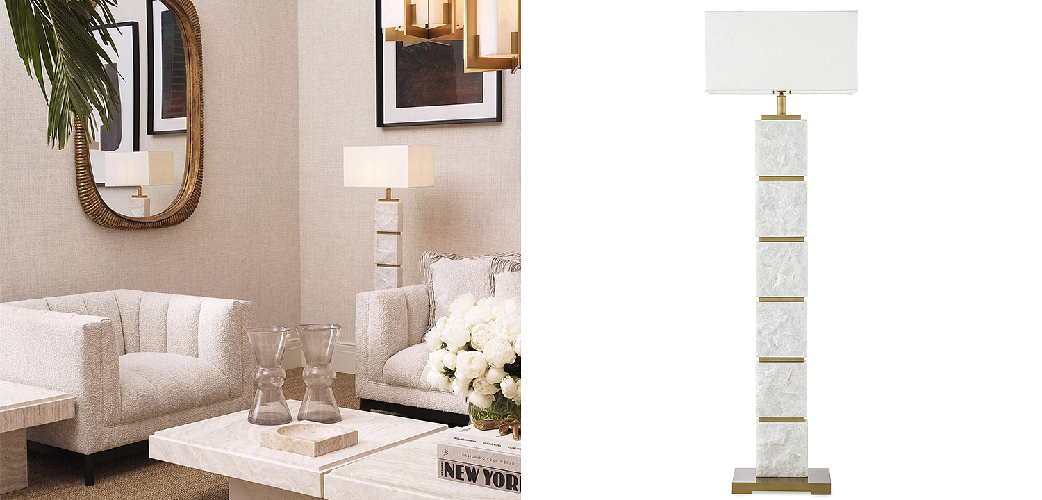 Торшер Eichholtz Floor Lamp Newton Marble Торшер Eichholtz Floor Lamp Newton Marble - Loft-Concept в Челябинске