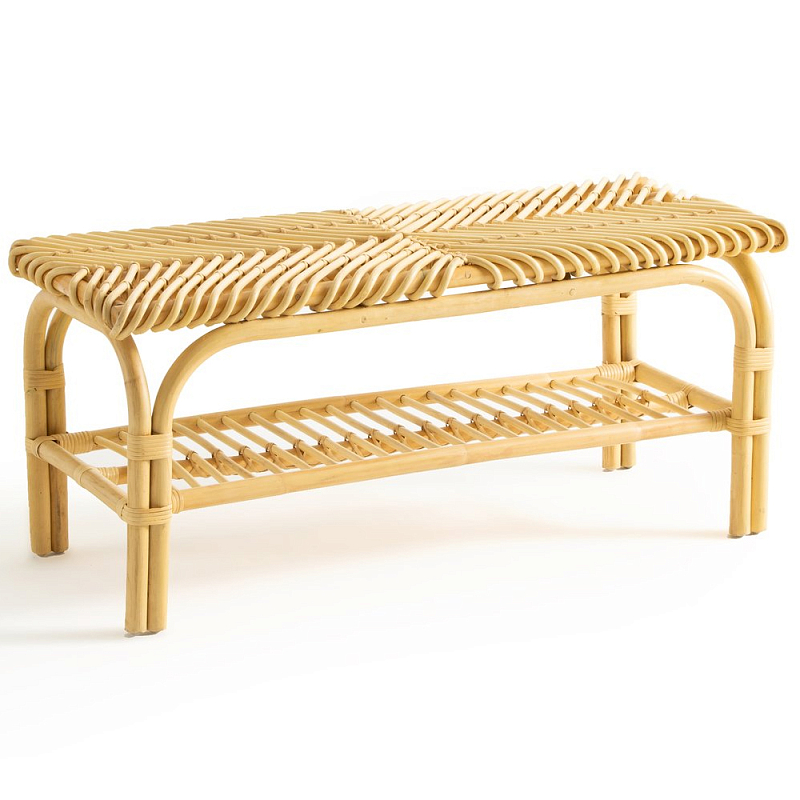 Скамья из ротанга Saveria Rattan Bench Древесина Скамья из ротанга Saveria Rattan Bench Древесина в Челябинске | Loft Concept