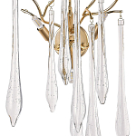 Бра с хрустальными подвесками в виде капель Droplet Crystal Gold Wall Lamp варинант исполнения - 2 | Loft Concept в Челябинске