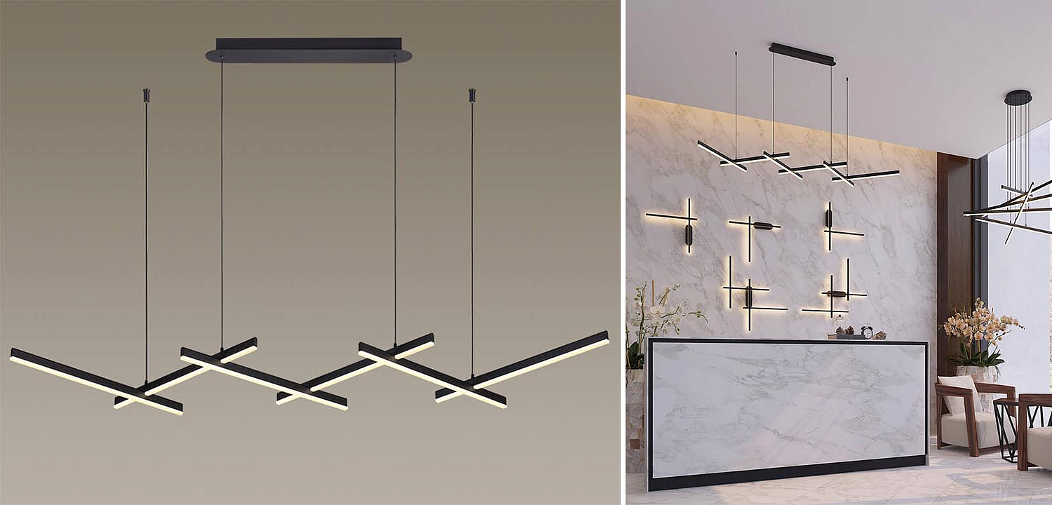 Люстра Rolf Black Lines Linear Chandelier Люстра Rolf Black Lines Linear Chandelier - Loft-Concept в Челябинске