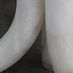 Торшер геометрический с тремя мраморными плафонами Marble Tripod варинант исполнения - 11 | Loft Concept в Челябинске