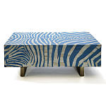 Кофейный стол Kenya Coffee Table Bone Inlay ZEBRA blue варинант исполнения - 2 | Loft Concept в Челябинске
