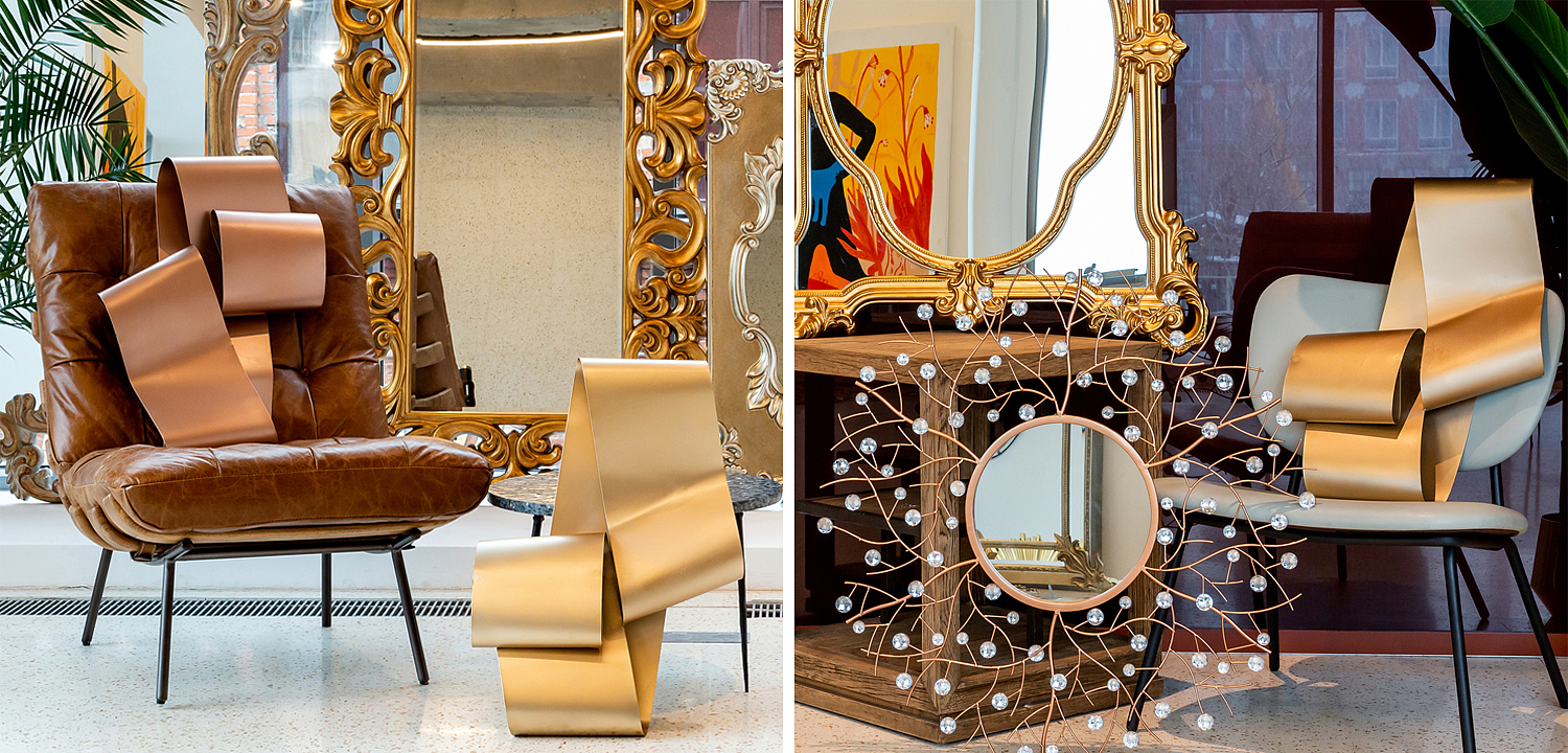 Аксессуар на стену Yvonne matte gold Аксессуар на стену Yvonne matte gold - Loft-Concept в Челябинске