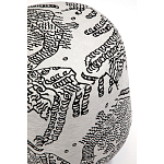 Пуф Wakonda с Круглыми ножками Черно-Белый орнамент варинант исполнения - 4 | Loft Concept в Челябинске