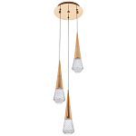 Подвесной светильник капли Acrylic Droplet Trio Gold Hanging Lamp варинант исполнения - 2 | Loft Concept в Челябинске