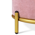 Банкетка овальная пыльно-розовый велюр на 4-х металлических ножках золотого цвета SANJAY варинант исполнения - 4 | Loft Concept в Челябинске