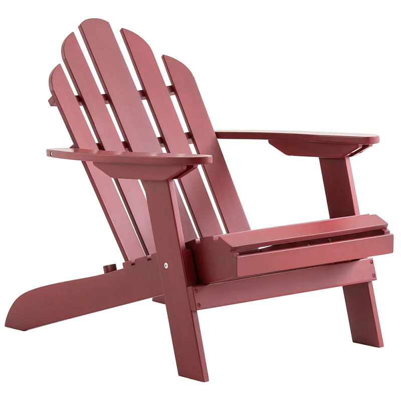 Уличное кресло из массива акации Adirondack Wooden Chair Red Красный Уличное кресло из массива акации Adirondack Wooden Chair Red Красный в Челябинске | Loft Concept