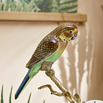 Подсвечник с двумя попугаями из фарфора на бронзовой ветке Eden Garden варинант исполнения - 2 | Loft Concept в Челябинске