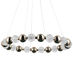 Светодиодная кольцевая люстра Crystal Globule Chrome Chandelier Gold варинант исполнения - 3 | Loft Concept в Челябинске