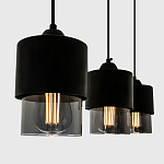 Подвесной светильник с 3-мя плафонами из дымчатого стекла Volta Flos Trio Hanging Lamp варинант исполнения - 2 | Loft Concept в Челябинске