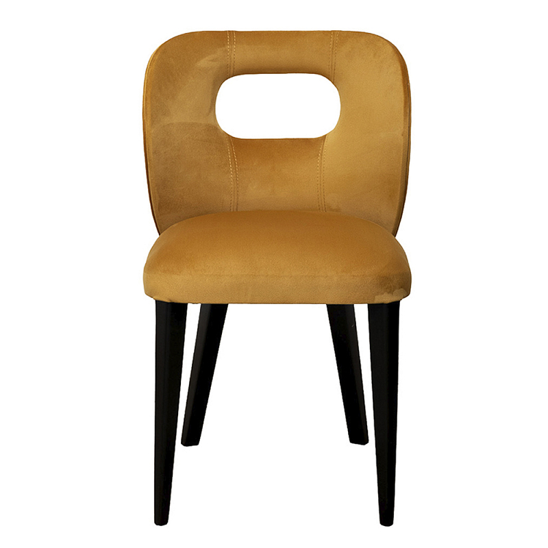 Стул велюровый горчичный Verified Горчичный Черный в Челябинске | Loft Concept 