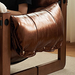 Кресло-диван кожаное на деревянном каркасе Medieval Furniture варинант исполнения - 4 | Loft Concept в Челябинске