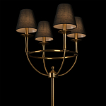 Торшер с металлическим основанием бронзового цвета с черными конусовидными абажурами Dignity варинант исполнения - 4 | Loft Concept в Челябинске